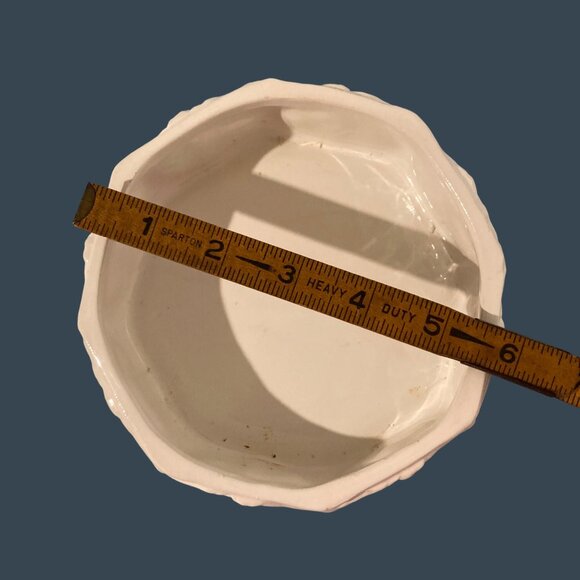 Ethan Allen Italian Ceramic Floral Trinket Box With Pink Flowers - Picture 7 of 10